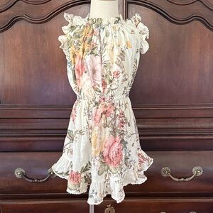 ZIMMERMAN Cream Floral Dress 4T VGUC